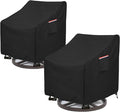 Okcool Outdoor Swivel Chair Cover 2 Pack,Outdoor Furniture Patio Chair Covers Waterproof Clearance,(30" W x 34" D x 38.5" H) Outdoor Lawn Patio Furniture Covers,Black