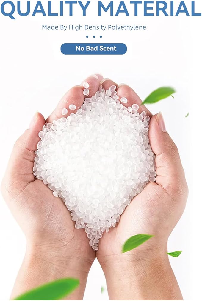 2.6 Gallon Trash Bag with Handles, Unscented Clear Garbage Bags, 0.9Mil Thickness, 3g/pcs, Size 40x50cm, Pack of 112