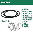 144959 1/2" x 95"Deck Belt 42 Inch fit for Craftsman AYP Husqvarna 144959 532144959, 144959D, 24690, 531300766, 21547027, 21547082, 21547188 DYT4000 LT3000, DLT3000 T2000 YTH180