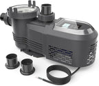 Aquastrong Variable Speed Pool Pump, 3 HP, 220V, 11359GPH, In/Above Pool Pump, Energy Efficient, High Flow, Powerful Self Primming Swimming Pool Pumps with Filter Basket