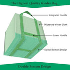32 Gallons Reusable Garden Waste Bags, Yard Waste Bags, Lawn/Leaf Bags, Heavy Duty Gardening Bags, Integrated Reinforced Handle, Suitable for Collecting Leaves, Pruning Bushes(2-Pack 32Gallons)