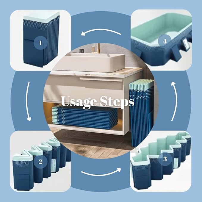 Foldable Swimming Pool, Non-Inflatable Kids' and Adults' Outdoor Large Swimming Pool, Anti-Slip PVC Family Pool, Summer Water Party for Outdoor, Garden, Backyard (Middle)