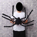 Halloween Giant Huge Spider, 4.1FT Large Foldable Spider Fake Hairy Spider Scary Decorations Halloween Spider Outdoor Yard
