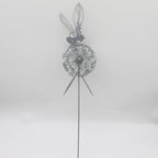 Flower Fairy Dancing with Dandelion Garden Art Sculpture Stainless Steel Statue Christmas Halloween Decoration for Outdoor Yard Courtyard Lawn Patio Metal Ornaments (Hurdle)