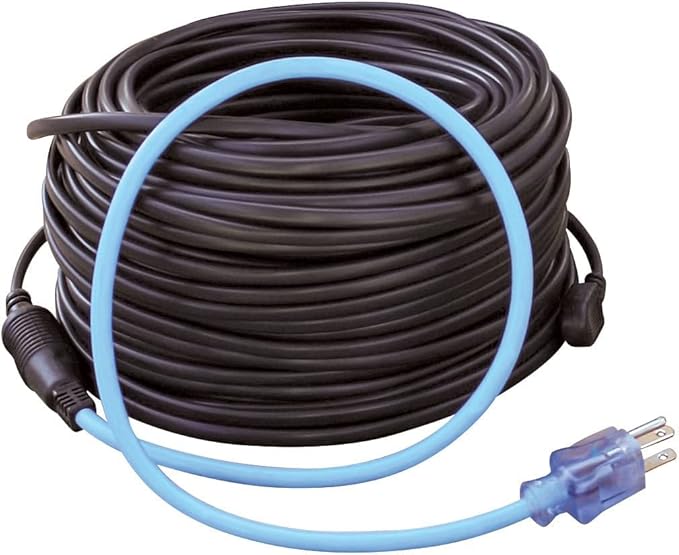 Clear Power Roof & Gutter Deicing Kit - 30ft | 150W With 2ft Power Cord 18/3 SJTW & Power Indicator Light (CPRH002)