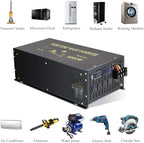 WZRELB 8000 Watt Max Continuous Power 16000 Watt Peak Heavy Duty Pure Sine Wave Inverter 24V DC to 120V AC 60HZ Truck/RV Converter Solar & Wind Power Supply for Home Camping Van