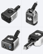 BESTEK 150W Power Inverter 12V to 110V Voltage Converter PD30W QC18W Car Charger Power Adapter with Charging Ports