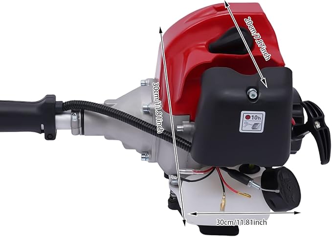 2 Stroke Gas Hedge Trimmer 1.9HP 52CC Air-Cooled Gasoline Brush Cutter Weed Wacker 4 in 1 Multifunction Straight Shaft Gas Grass Trimmer Pole Saw for Weeding, Hedge Trimming, Branch Cutting