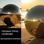 10 Inch Stainless Steel Gazing Globe,v2croft Hollow Ball Mirrored Surface Polished Shiny Sphere,Garden Stainless Steel Gazing Ball for Outdoor Lawn Pond Yard Ornament(Gold)