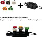 Durable Pressure Washer Gun Kit, Power Washer Gun with Replacement Extension Wand, M22 Fitting, 5 Spray Nozzle Tips, 37 Inch, 3000 PSI