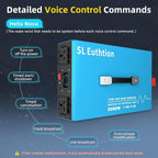 2000W Pure Sine Wave Power Inverter Voice Control AI Voice Assistant Support English 24V to 120V 60HZ with LCD Display, USB Port, for Car Home Laptop Truck