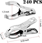 BESTEEL Upgraded 240 PCS Garden Clips, Greenhouse Clamps 100% Stainless Steel Heavy Duty Greenhuose Clips for Netting - Strong Grip to Hold Down Shade Cloth or Plant Cover on Garden Greenhouse Hoops