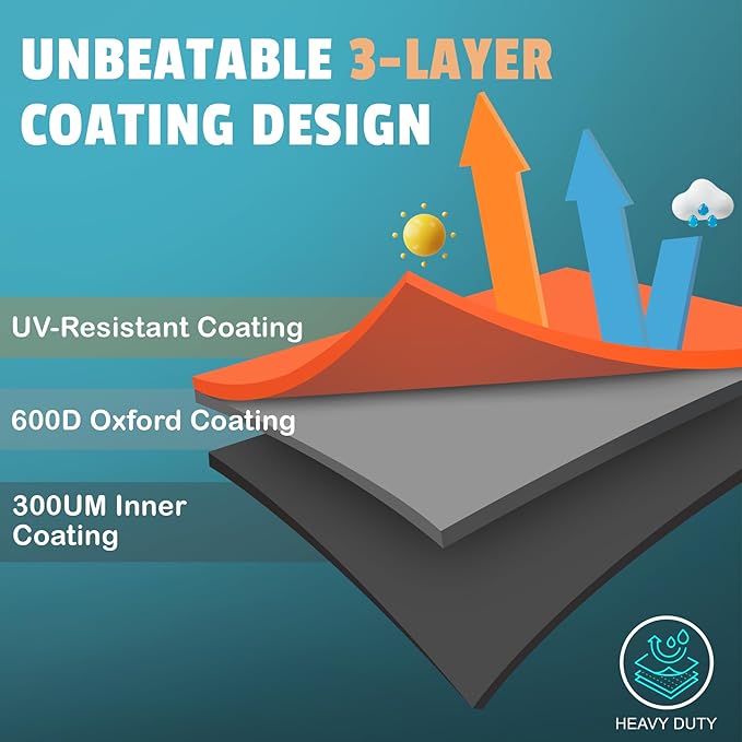 Grill Cover 55 Inch - Superior Gas Grill Cover for Outdoor Grill - 600D Outside BBQ Covers Waterproof Heavy Duty for Weber, Dyna-glo, Char-Broil, Nexgrill, Brinkmann, Monument Barbecue Grill