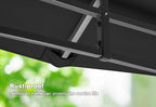 MASTERCANOPY Outdoor Garden Gazebo for Patios with Stable Steel Frame and Netting Walls (11x11,Black)