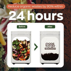 Reencle Gravity Electric Composter - 22L Kitchen Composter– Decomposes 3.3 lbs Daily, Odorless & Quiet Indoor Composting, Rapid Decomposition with All-New Compost Starter 2.0 + Booster Pack (Silver)