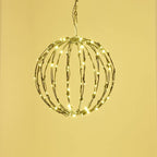 LED Light Balls Metal Hanging Tree Sphere Globe Light for Patio Holiday Festival Garden Decor (12 Inch 1 Pack)