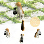Beagle Dog Garden Statues with Solar Lantern, Outdoor Figurine Resin Sculpture Hanging Solar Power Lights for Decoration Yard Patio Balcony Lawn Ornament Art Decor, Unique Gift for Grandma Wowen Mom