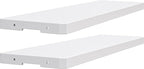 YITAHOME 35 Cuft Resin Storage Shed Shelves, 47 in x 12.6 in Space-Saving Waterproof Shelf with 8 Screws for 4.3x2.5x3.4 FT Horizontal Storage Sheds, Easy Assembly, 2PCS, Gray