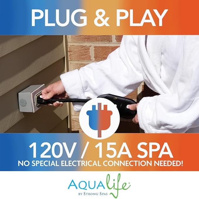 AquaLife Outback 5-6 Person 20-Jet Non-Lounger Hot Tub with LED Lighting and Insulated Cover