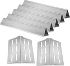 7620 Flavorizer Bars 7622 Heat Deflector for Weber Genesis Grill Parts 300 Series E/S-310 320 330 EP/cep-310 320 330 (with Front Control Knob),Stainless Steel Heat Plate