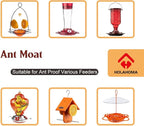 Ant Moat for Hummingbird Feeder - 3 OZ x 4 Pack Red Insect Guard with Large Capacity