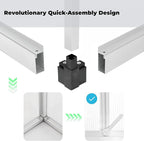 6 x 10FT Greenhouse for Outdoors,Polycarbonate Garden Backyard,Silver