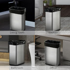 Medium Black Trash Bags 8 Gallon 330 Counts Strong Garbage Bags by Teivio,Waste Basket Trash Bags,Bathroom Trash Can Bin Liners, Plastic Bags for home office kitchen