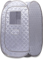 Smartmak Portable Sauna Tent, Foldable One Person Full Body Spa for Detox Therapy Without Steamer - Grey