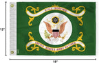 AGAS US Army Retired Boat Flag 12x18 inch - Printed 200 Denier Nylon - Double Stitched Edges Canvas Header Brass Grommets - Indoor/Outdoor United States Army Retired Boat Flag
