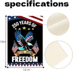 250 Years America Garden Flag,250th Anniversary USA Patriotic Banner Double-Sided with Eagle Design, 1776-2026 Commemorative (A_1 x 1.5 ft)