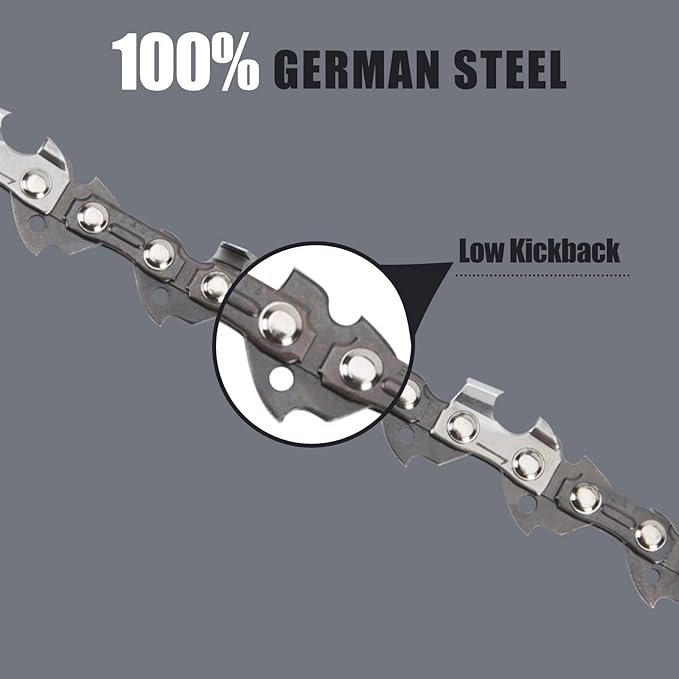 E & S 3 Pack 16 Inch Chainsaw Chain 3/8" LP Pitch .043" Gauge 56 Drive Links Semi-Chisel Chain Saw Chains for Husqvarna, Poulan, Craftsman, Greenworks and More Chainsaw Brands