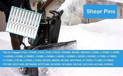 Replacement Snowthrowers Simplicity or Snapper Shear Pins for 703063, 1668344, 1686806yp (20 Pack)