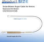 06900438 Snow Blower Auger Upper Traction Cable Fits for Ariens Compact 20 24 SNO-Tek 24 28 120V ST24 Snowblower Replacement Parts #24916003 AMP 24916303