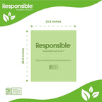 Responsible Products Kitchen Bin Liners, Certified Compostable, Heavy Duty Multipurpose Food Scrap Bags, Made from Compostable Materials (13 Gallon, 13 Gallon (38 Count))