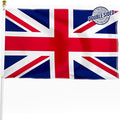 British Union Jack Flag 3x5 ft Outdoor, Double Sided 3 Ply Heavy Duty National Flag for UK, 100% Quality Polyester England United Kingdom Banner with Brass Grommets 4 Rows Stitches