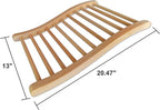 Sauna Backrest Ergonomic S-Shape Support Backrest, Canadian Hemlock Wood Sauna Accessories for Barrel and Infrared Sauna, Pack of 1, Small, 13" W*20.47" H