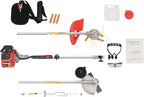 Weed Trimmer/Grass Cutter/Lawn Edger, 26CC 0.65KW 8500r Single Cylinder Air Cooled 2-Cycle Gasoline Engine with 2 Blade Heads, Handle & Shoulder Strap