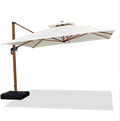 PURPLE LEAF 11ft Patio Umbrella Outdoor Square Umbrella Large Cantilever Umbrellas Windproof Offset Umbrellas Heavy Duty Sun Umbrella for Garden Deck Pool Patio, Cream