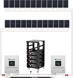 ECO-WORTHY 10000W Complete Off-Grid Solar Panel Kit for Home| 10KW 120V/240V Output Split Phase| 20.48kWh Lithium Battery with Rack| 9840 Watts Solar Panel PV