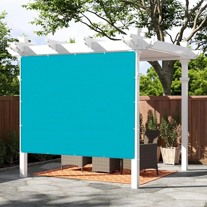 SUNNY GUARD Shade Cloth Custom Size 3x9 FT Sun Shade Screen Fabric Shade Cover Tarp with Grommets for Pergola Backyard Garden, Turquoise(We Customized)