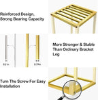 Cylinder Stands for Parties & Plants,2pcs Gold Square Wedding Flower Pedestal Stands for Centerpieces, 15.7 inch