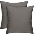 RSH DECOR: Square Throw Pillows Set of 2 | 24” x 24” | All-Weather Spun Fabric | Water and Fade-Resistant | Outdoor Accent Pillows for Patio Furniture | Charcoal Grey (Gray)