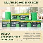 13 Gallon Compostable Trash Bags, 40 Bags Compost Bags for Countertop Bin, Camping Toilet Bags for Portable Toilet, BPI Certified and Meet The ASTM D6400 Standard