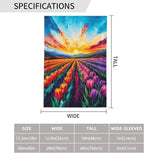 Spring Summer Tulip Lavender Garden Flag Double Sided Outdoor Yard Flags 12.5x18 Inch Burlap Banners for Decor Lawn