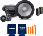 Alpine R2 Speaker Bundle - Two Pair of R2-S65C 6.5" R-Series High-Resolution 2-Way Component Speakers