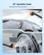 SEALIGHT Cordless Pressure Washer Portable Power Washer, 970PSI Portable Car Washer with 3.0Ah Battery 6-in-1 Nozzle Carry Box Battery Operated Power Washer for Cars, Fences, Patio, Bikes Cleaning