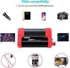 600W Car Power Inverter 12V DC to 110V AC Converter with 3.1 A Dual USB Quick Car Charger Adapter for Laptops and Smartphones