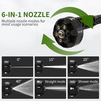 Cordless Pressure Washer,1200PSI Portable Power Washer with 4Ah Battery&Charger,6-in-1 Nozzle,5 Meter Hose,Handheld High-Pressure Car Washer for Cars/Yard/Home/Floor,Green