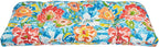 BrylaneHome Tufted Bench Cushion - 45.5" L x 19" W x 3" H- Patio & Outdoor - Water, Stain & Fade Resistant - Poppy Blue