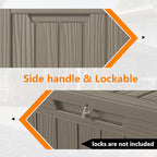 80 Gallon Outdoor Storage Box – Resin Deck Box with Lockable Lid, Waterproof Patio Furniture Storage for Tools, Garden & Yard Organization